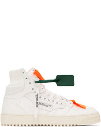 weiße hohe Sneakers aus Segeltuch von Off-White