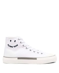 weiße hohe Sneakers aus Segeltuch von PS Paul Smith