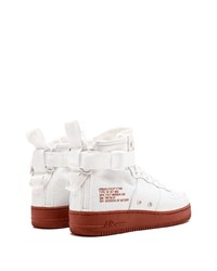 weiße hohe Sneakers aus Segeltuch von Nike