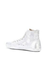 weiße hohe Sneakers aus Segeltuch von Maison Margiela