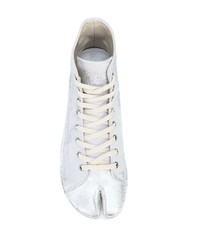 weiße hohe Sneakers aus Segeltuch von Maison Margiela