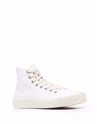 weiße hohe Sneakers aus Segeltuch von Maison Margiela