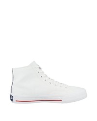 weiße hohe Sneakers aus Segeltuch von Tommy Hilfiger