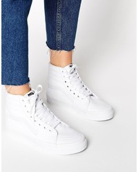weiße hohe Sneakers aus Segeltuch von Vans