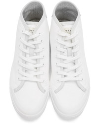 weiße hohe Sneakers aus Segeltuch von rag & bone