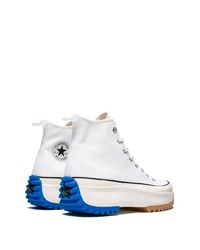 weiße hohe Sneakers aus Segeltuch von JW Anderson