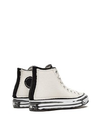 weiße hohe Sneakers aus Segeltuch von Converse
