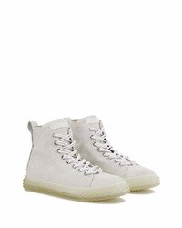 weiße hohe Sneakers aus Wildleder von Giuseppe Zanotti