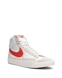 weiße hohe Sneakers aus Wildleder von Nike