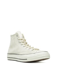 weiße hohe Sneakers aus Wildleder von Converse