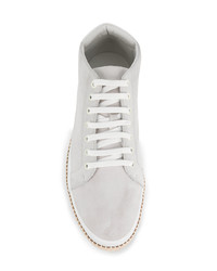 weiße hohe Sneakers aus Wildleder von Bottega Veneta
