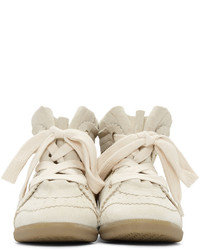 weiße hohe Sneakers aus Wildleder von Isabel Marant