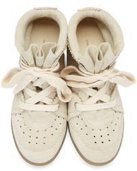 weiße hohe Sneakers aus Wildleder von Isabel Marant