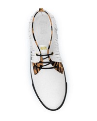 weiße hohe Sneakers mit Leopardenmuster von Swear