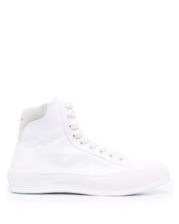 weiße hohe Sneakers von Alexander McQueen