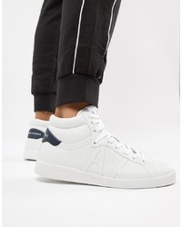 weiße hohe Sneakers von Armani Exchange