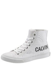 weiße hohe Sneakers von Calvin Klein