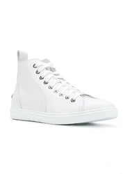 weiße hohe Sneakers von Jimmy Choo