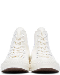 weiße hohe Sneakers von Comme des Garcons