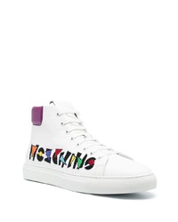 weiße hohe Sneakers von Moschino