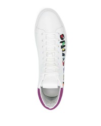 weiße hohe Sneakers von Moschino
