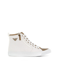 weiße hohe Sneakers von Emporio Armani