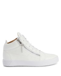 weiße hohe Sneakers von Giuseppe Zanotti