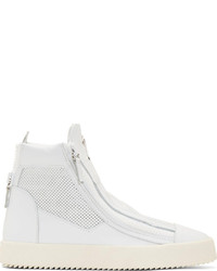 weiße hohe Sneakers von Giuseppe Zanotti