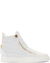 weiße hohe Sneakers von Giuseppe Zanotti