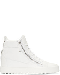 weiße hohe Sneakers von Giuseppe Zanotti