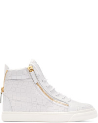 weiße hohe Sneakers von Giuseppe Zanotti