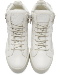 weiße hohe Sneakers von Giuseppe Zanotti