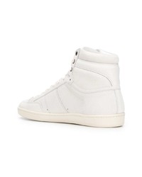 weiße hohe Sneakers von Saint Laurent