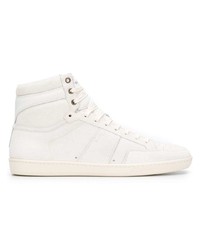 weiße hohe Sneakers von Saint Laurent