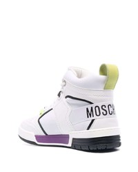 weiße hohe Sneakers von Moschino