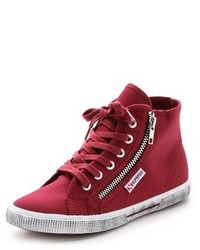 weiße hohe Sneakers von Superga