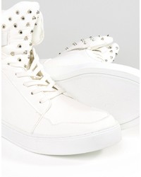 weiße hohe Sneakers von Asos