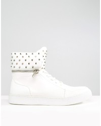 weiße hohe Sneakers von Asos