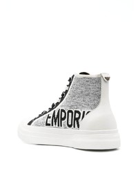 weiße hohe Sneakers von Emporio Armani