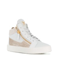 weiße hohe Sneakers von Giuseppe Zanotti Design