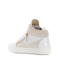 weiße hohe Sneakers von Giuseppe Zanotti Design