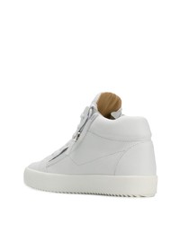 weiße hohe Sneakers von Giuseppe Zanotti