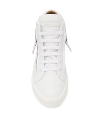 weiße hohe Sneakers von Giuseppe Zanotti