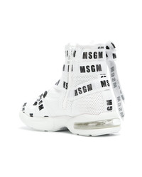 weiße hohe Sneakers von MSGM