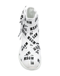 weiße hohe Sneakers von MSGM