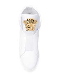 weiße hohe Sneakers von Versace