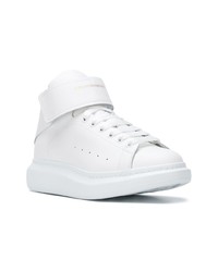 weiße hohe Sneakers von Alexander McQueen