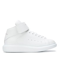 weiße hohe Sneakers von Alexander McQueen