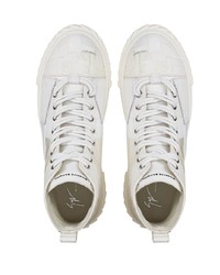 weiße hohe Sneakers von Giuseppe Zanotti