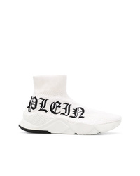 weiße hohe Sneakers von Philipp Plein
